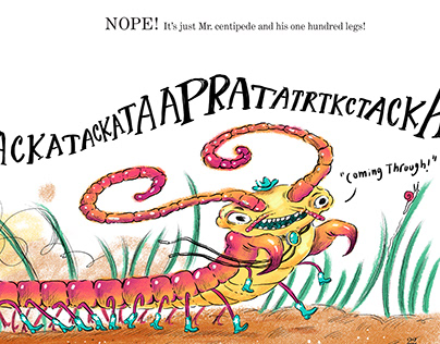 Children's Book Spreads: Centipede & Caterpillar