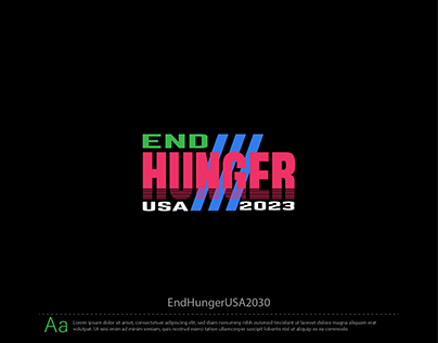 EndHungerUSA2030 logo design t-shirt design