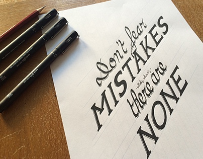 Don't fear mistakes