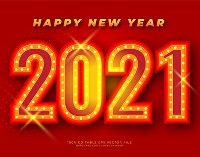 2021 happy new year celebration greetings banner