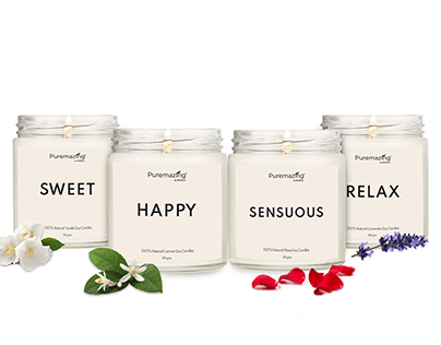Puremazing Soy Wax Candles (Packaging & Product)