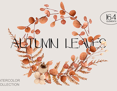Autumn Leaves Watercolor Set