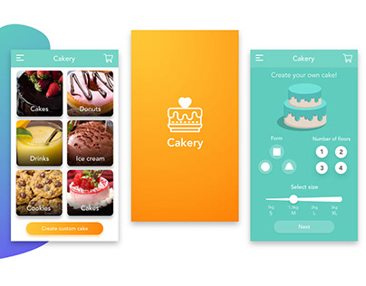 Cakery Mobile App + Landing page