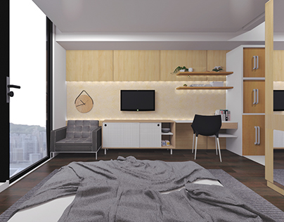 Studio apartment designed by Pfarrachman