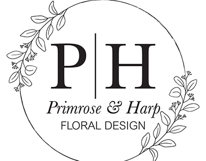 Primrose & Harp Floral Design Logo