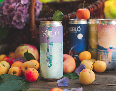 Project thumbnail - Yablo Cider. Identity and illustration for packaging.