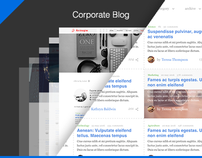 Corporate Blog. Custom design