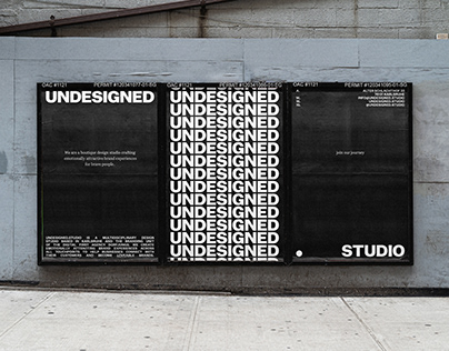 UNDESIGNED – boutique design studio identity & website