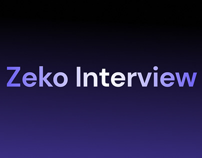 Zeko Interview Landing Page: Web View