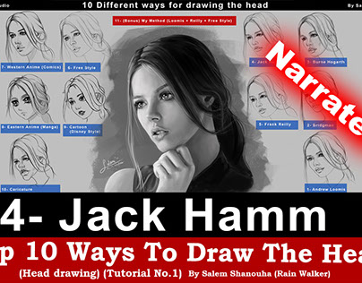 Top 10 ways to draw the head [4- Jack Hamm] "Narrated"