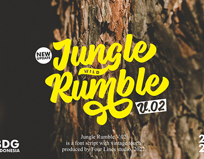 Jungle Rumble - Retro Script Font