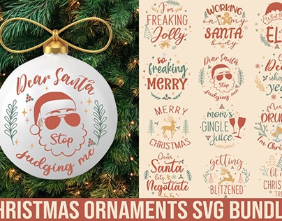 Christmas Ornament SVG Bundle