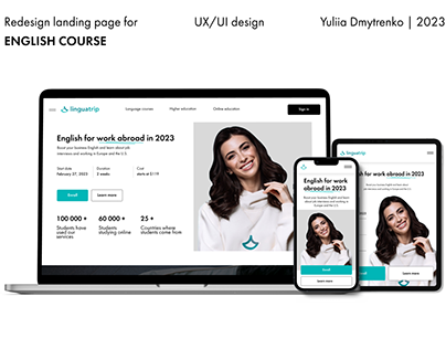 UI/UX redesign | English online course