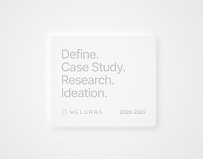 Define. Case Study. Research. Ideation.