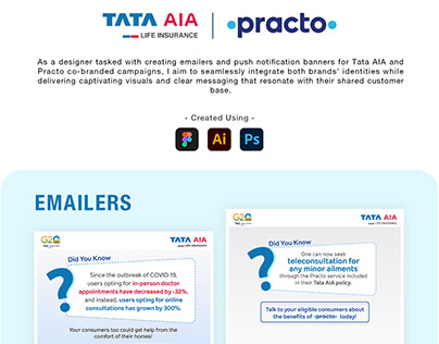 Tata AIA | Practo - Emailers & Banners