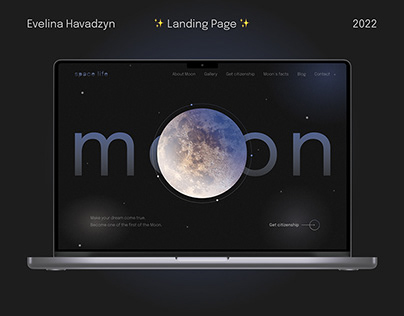 Space life. MOON. UI/UX redesign concept.