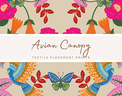 Avian Canopy - Textile Placement Prints