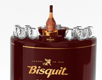 Bisquit Cocnac Promo Table and Ice buckets
