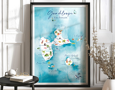 Carte de Guadeloupe // Illustration