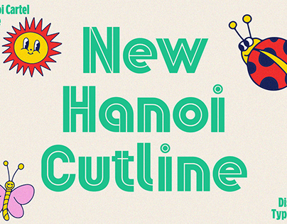 New Hanoi Cutline - A retro Typeface