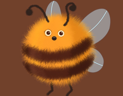 baby bee illustration