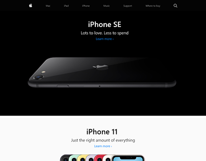 Apple's Landing Page Design