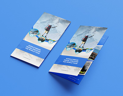 Travel tourism modern Trifold Brochure flyer design