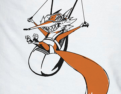 PARAGLIDING FOX T-shirt design