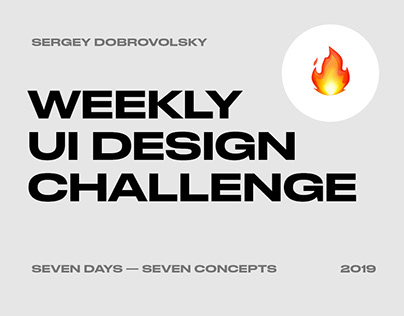 Weekly UI Design Challenge