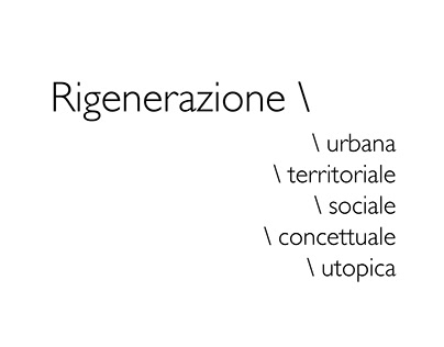 Rigenerazione / Editoriale