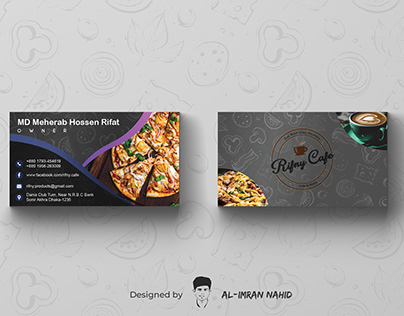 Business Card Design for a Café and resto owner
