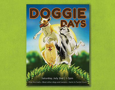 Illustrated Poster: Local Dog Event
