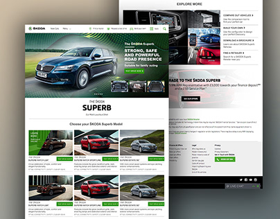 Skoda Superb: Website Design