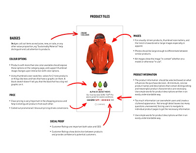 UX Best Practices: Arc'teryx Category Page
