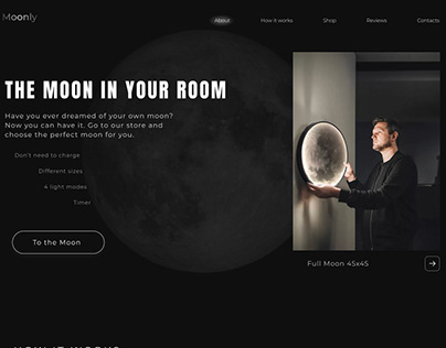 UI website online shop Moonly