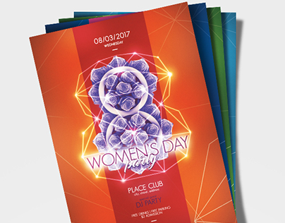 Women's Day Party Poster Template