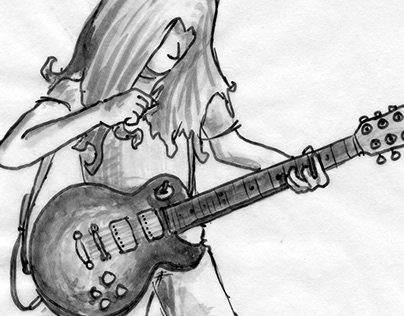 Ink Guitarist Illustration