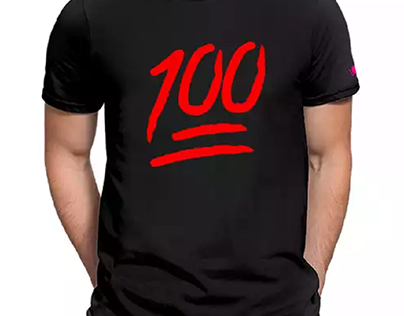 100 Emoji Graphic Printed Tshirt