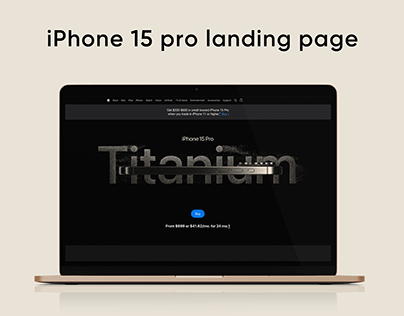 iPhone 15 Pro landing page replication in Figma