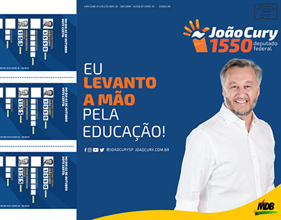 Panfleto Político (2 Dobras) - Candidato João Cury 2022