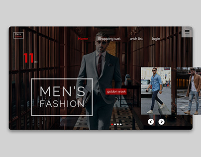 Men`s fashion UI/UX design concept