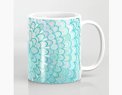 Ice Flower Mandala Coffee Mug
