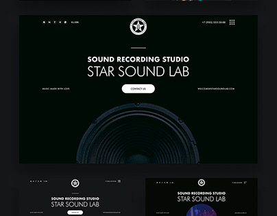 Web design concept for sound recording studio
