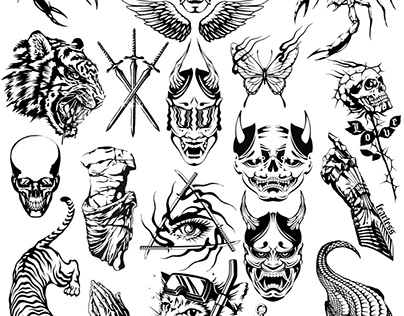 Tattooart, tattoodesign, logo design, blackwork