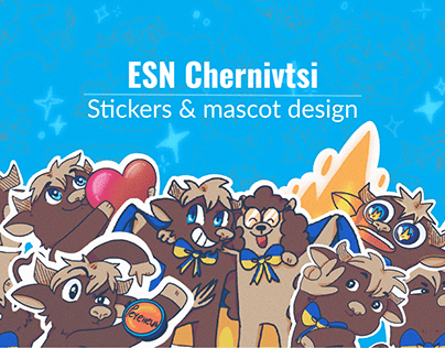 ESN Chernivtsi mascot & Stickers design