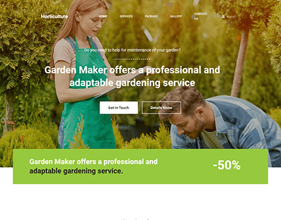 Garder website design