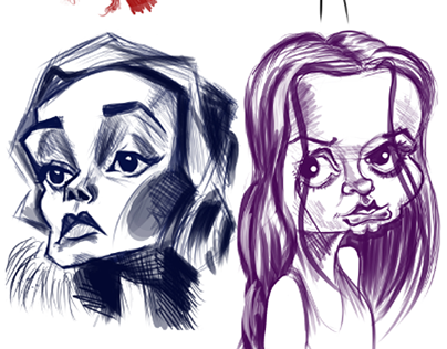 caricature study "with reference"
