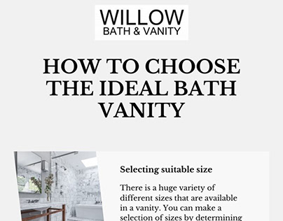 How to Choose the Ideal Bath Vanity