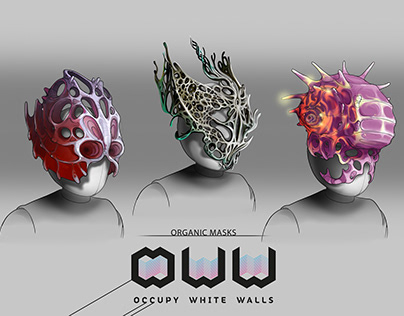 Masks concepts for Occupy White Walls