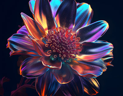 luxury iridescent flowers texture background